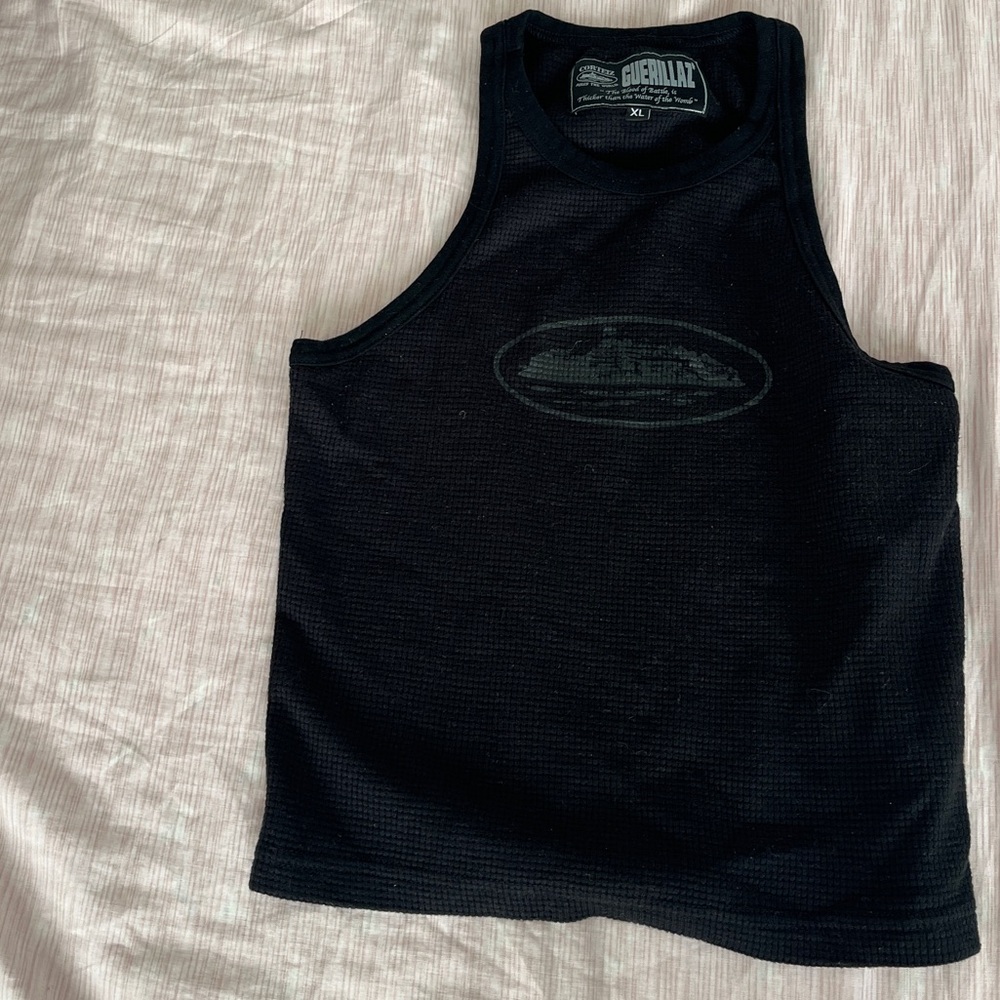 Corteiz Black Sleeveless Tank Top